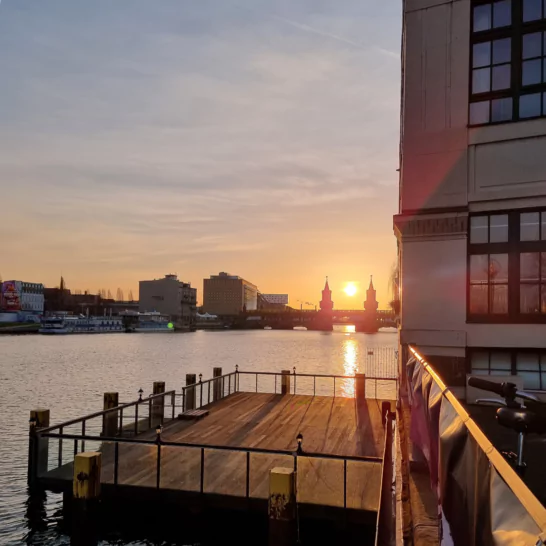 City sunset view